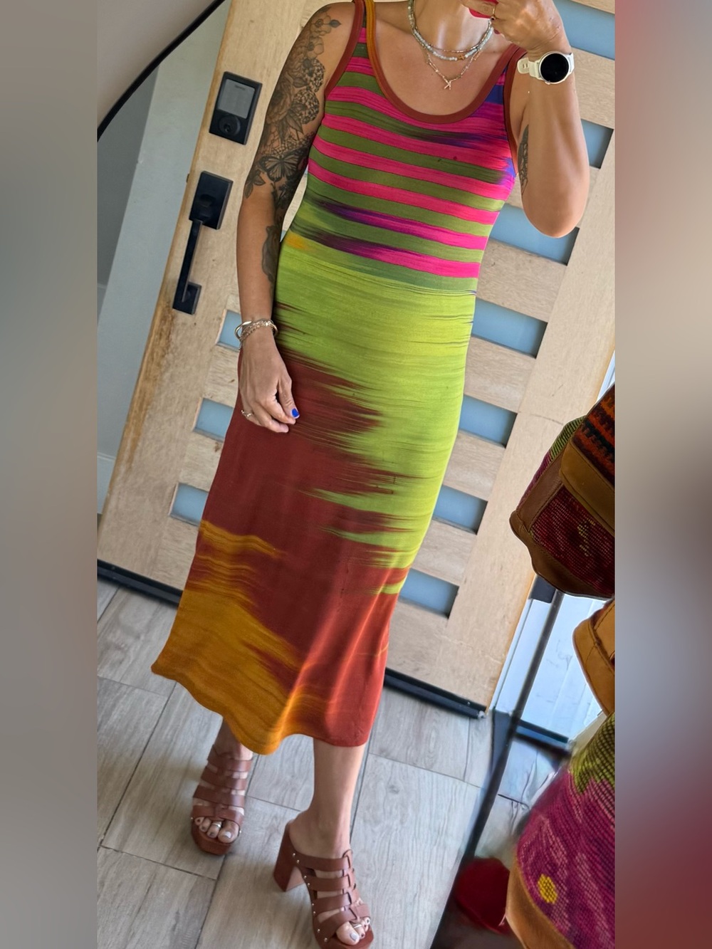Jean Paul Gaultier Soleil Archive Maxi Dress Made Italy 100% Viscose